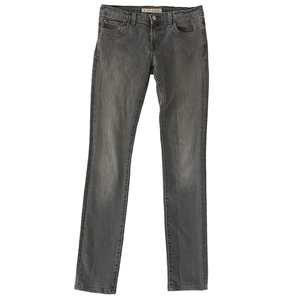 J Brand Gray Low Rise Skinny Jeans Womens Size 27x30 Stretch Denim